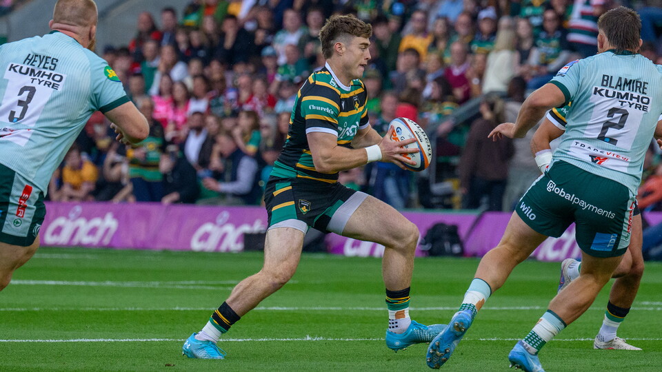Tommy Freeman of Northampton Saints