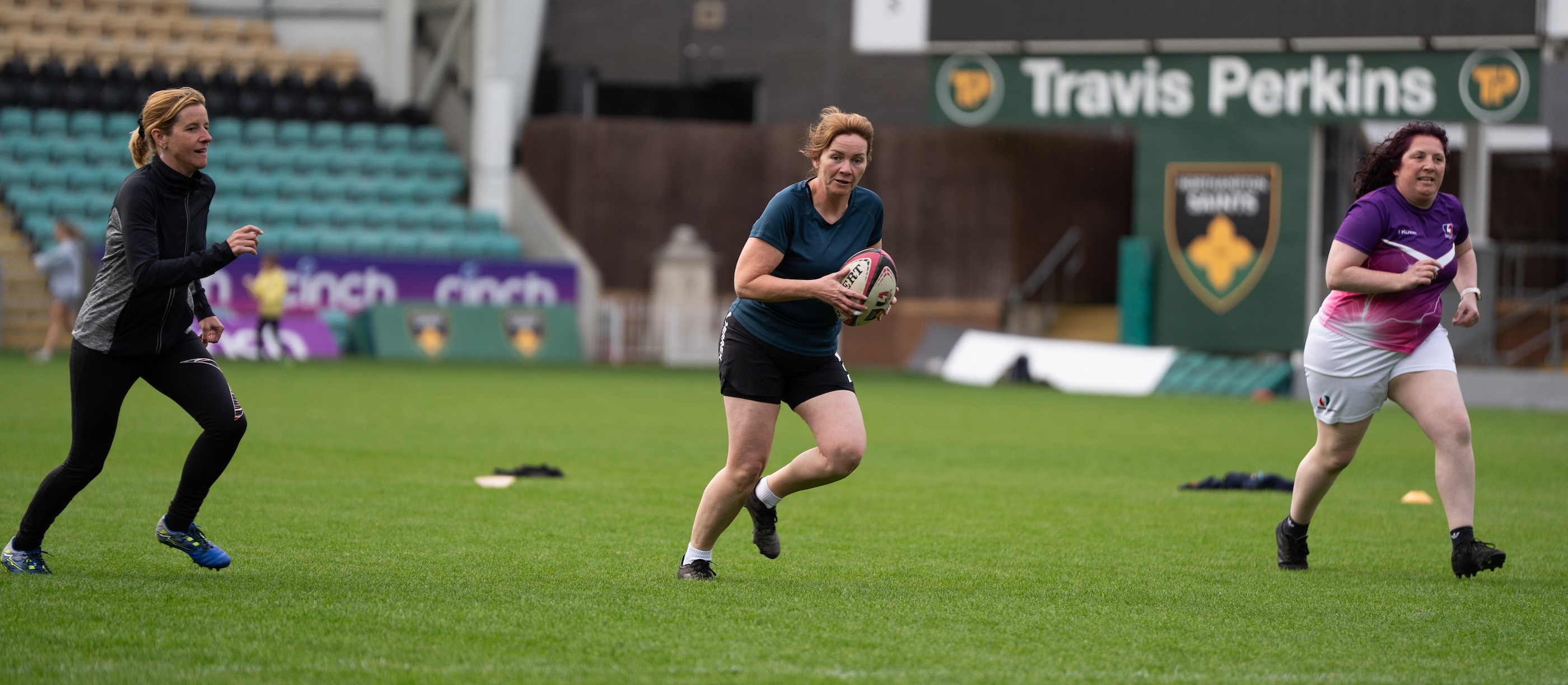 Women's touch rugby hero