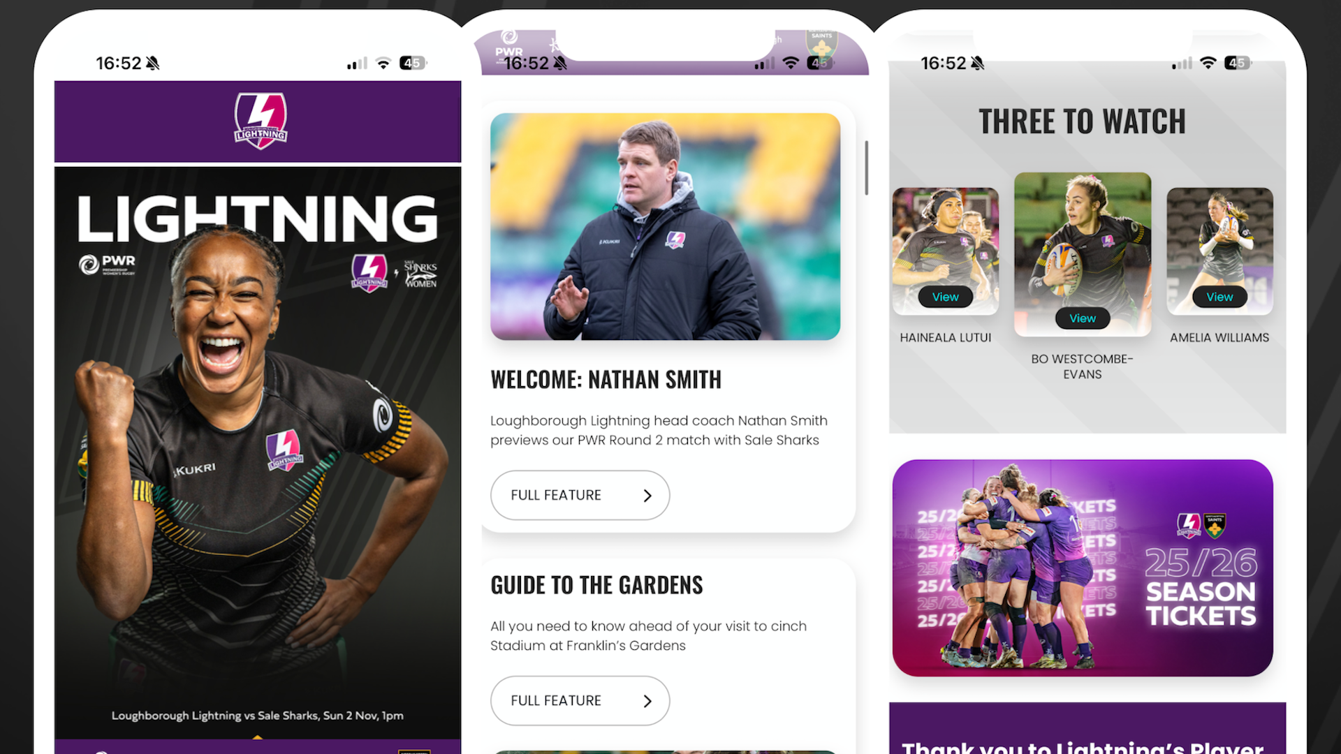 Programme for Lightning vs Sale Sharks