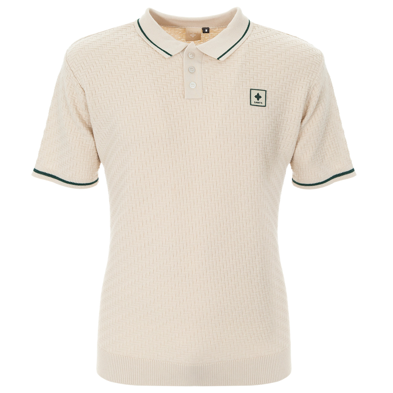 herringbone button polo