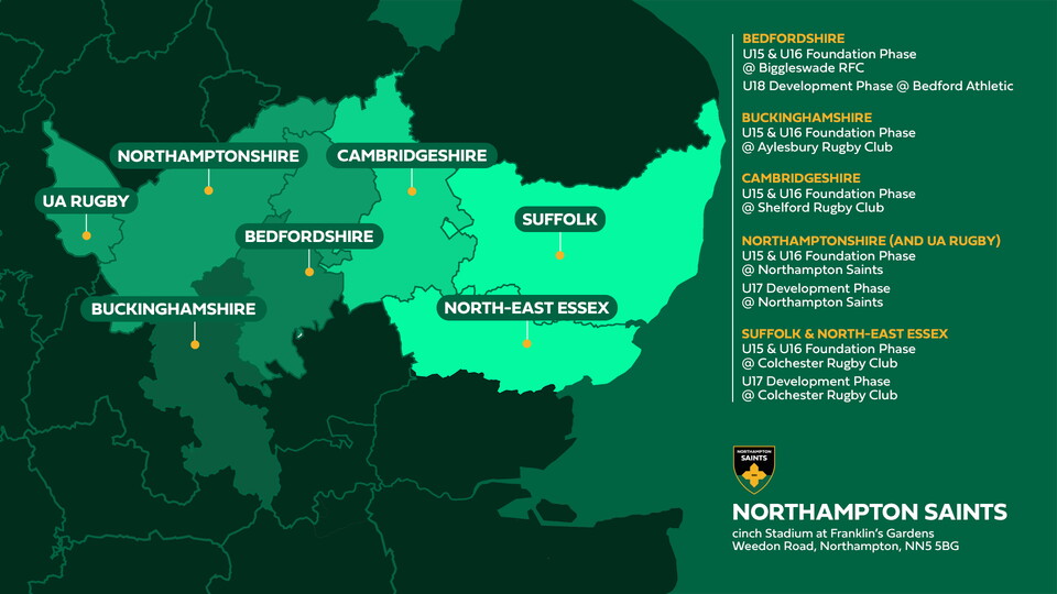 The region in which Northampton Saints Academy operates
