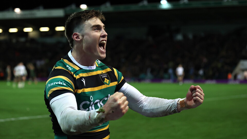 Tommy Freeman of Northampton Saints