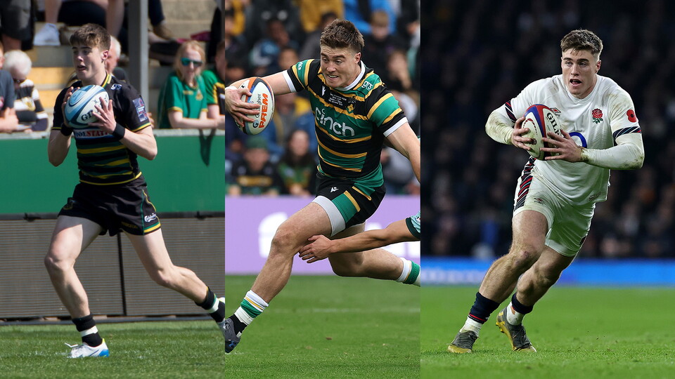 Tommy Freeman of Northampton Saints