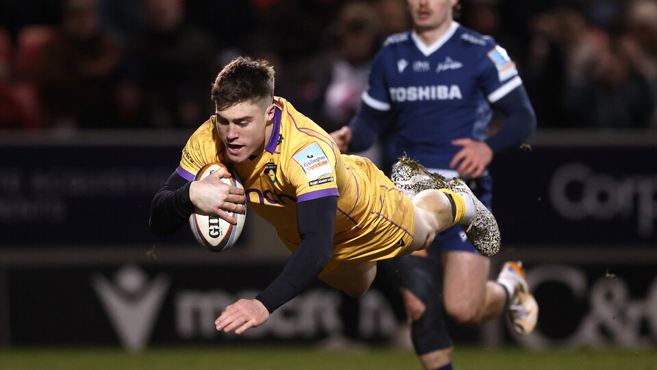 Tommy Freeman of Northampton Saints