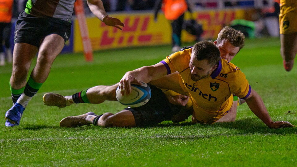 Ollie Sleightholme of Northampton Saints 