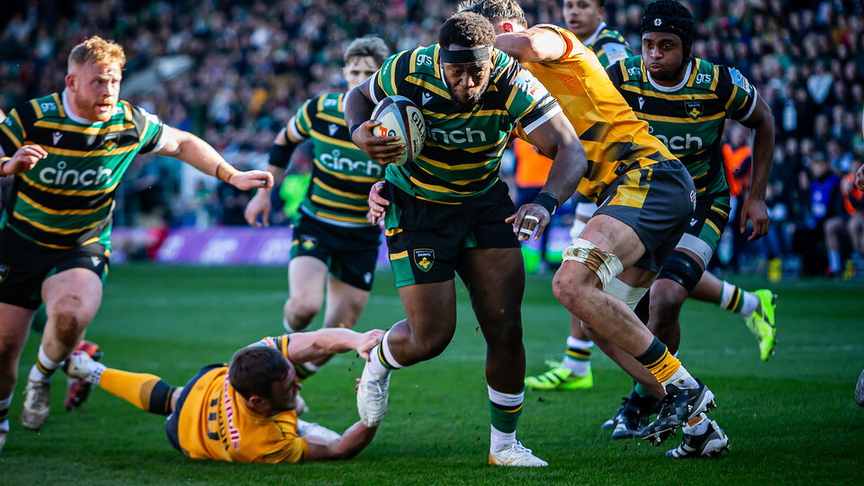 Emmanuel Iyogun of Northampton Saints