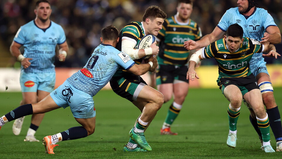 Tommy Freeman of Northampton Saints