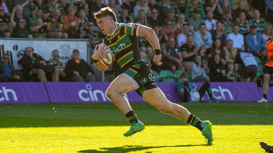 Tommy Freeman of Northampton Saints