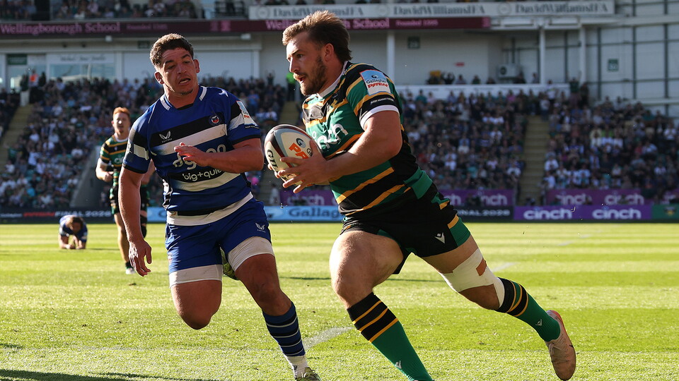 Ollie Sleightholme of Northampton Saints