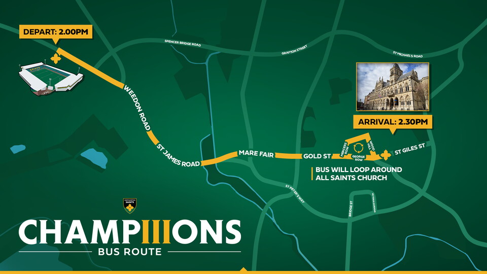 Saints will host a victory parade in Northampton on Sunday