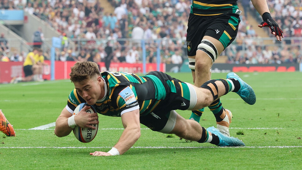 Tommy Freeman of Northampton Saints