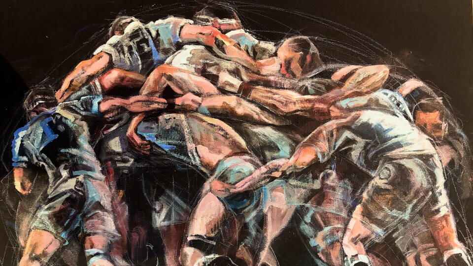 Rebecca Ivatts is Artist in Residence at Northampton Saints
