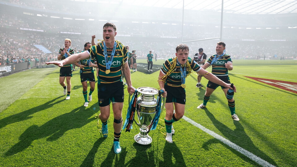 Tommy Freeman of Northampton Saints