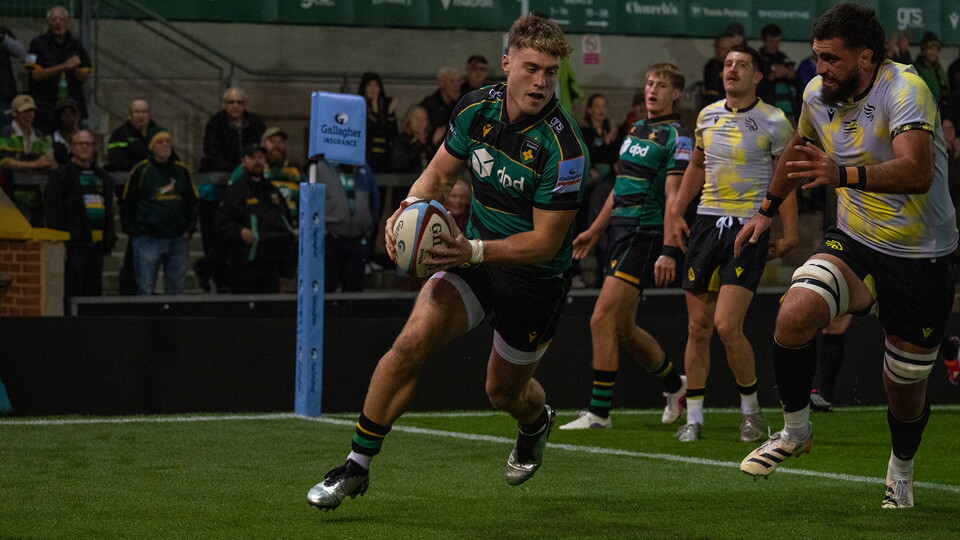 Tommy Freeman of Northampton Saints