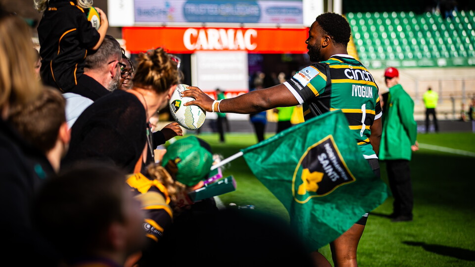 Emmanuel Iyogun of Northampton Saints