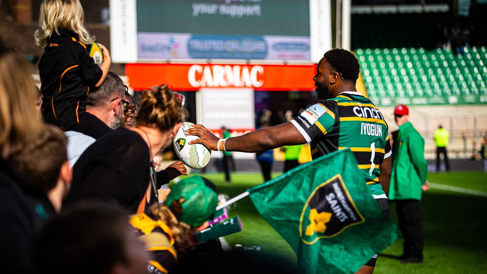 Emmanuel Iyogun of Northampton Saints