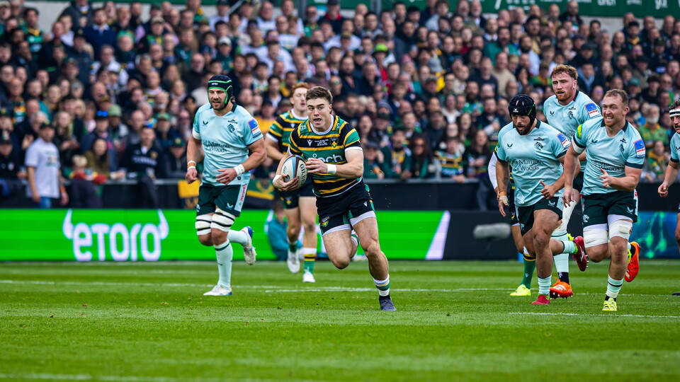 Tommy Freeman of Northampton Saints