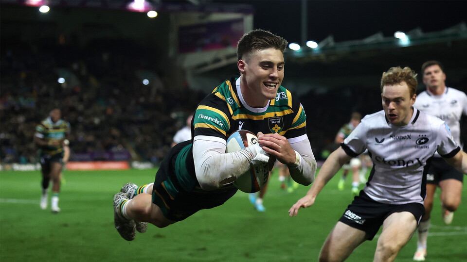 Tommy Freeman of Northampton Saints