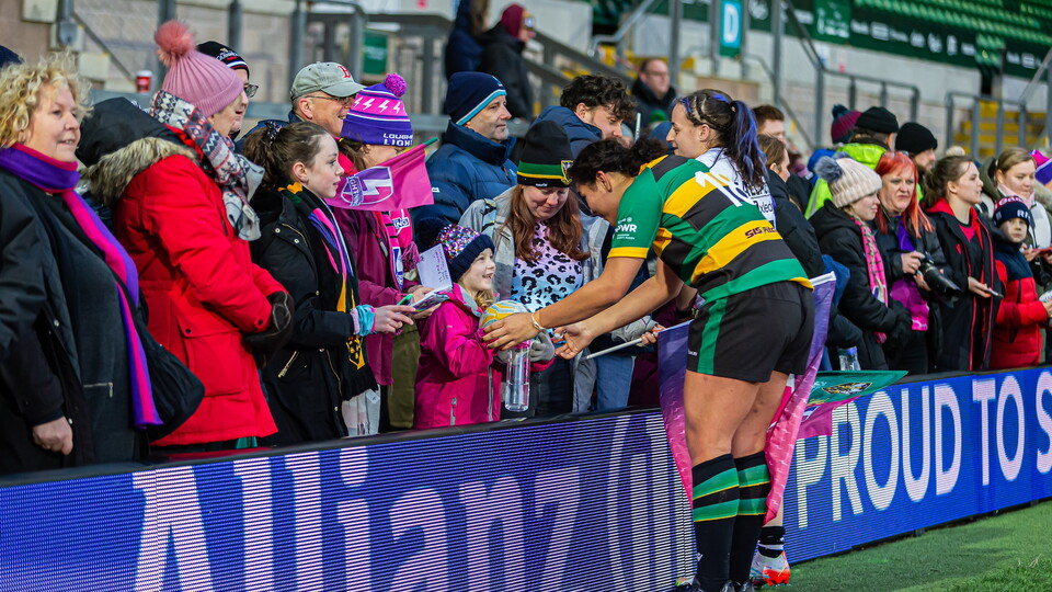 Loughborough Lightning supporters in Northampton