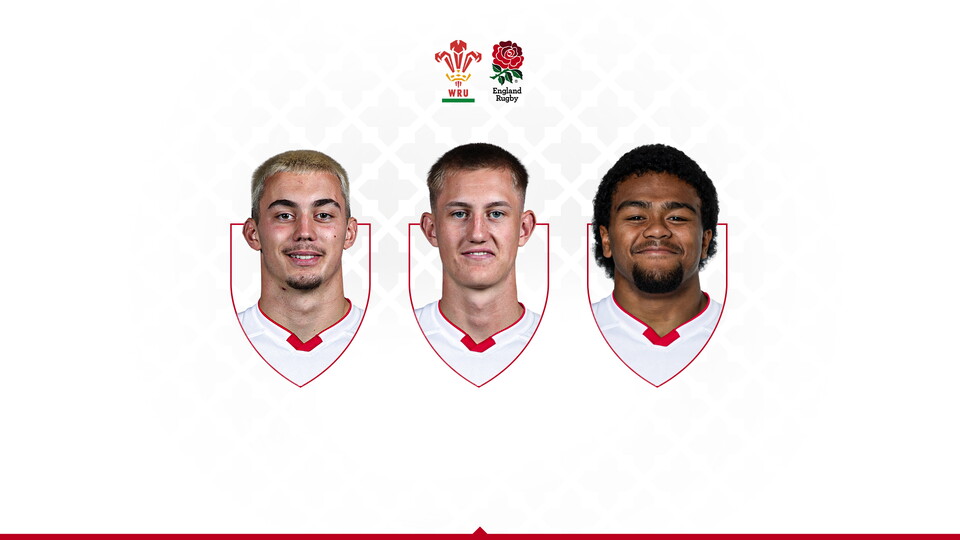 James Pater Charlie Tamani and Henry Lumley of Northampton Saints and England U19.