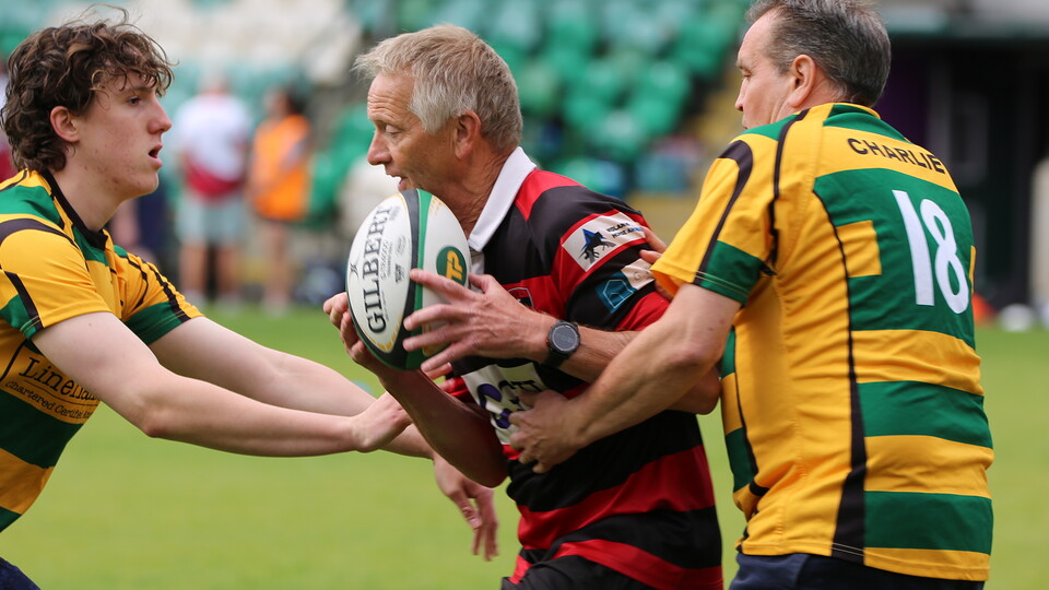 Action from the 2025 Walking Rugby competition at cinch Stadium at Franklin’s Gardens.