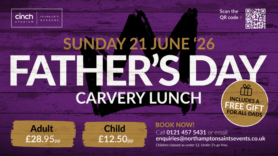 Flyer for Father's Day at Franklins Gardens