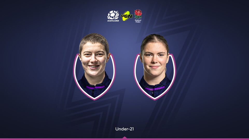 Freya MacColl and Lucy Finch of Scotland U21 and Loughborough Lightning.