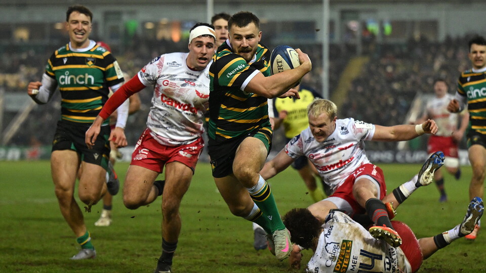 Ollie Sleightholme of Northampton Saints