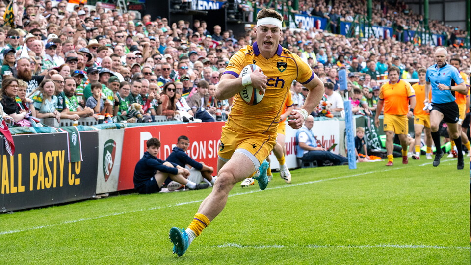Tommy Freeman of Northampton Saints