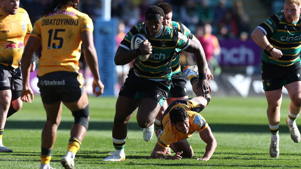 Emmanuel Iyogun of Northampton Saints