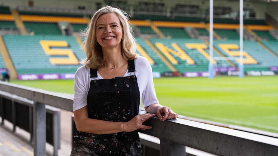 Rebecca Ivatts is Artist-in-Residence at Northampton Saints