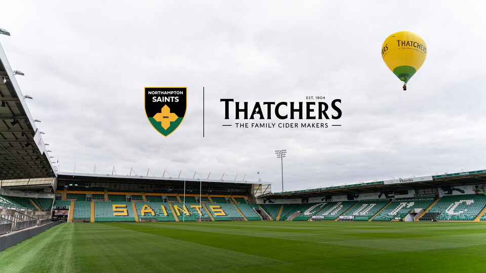Thatcher’s new official cider supplier at Northampton Saints.