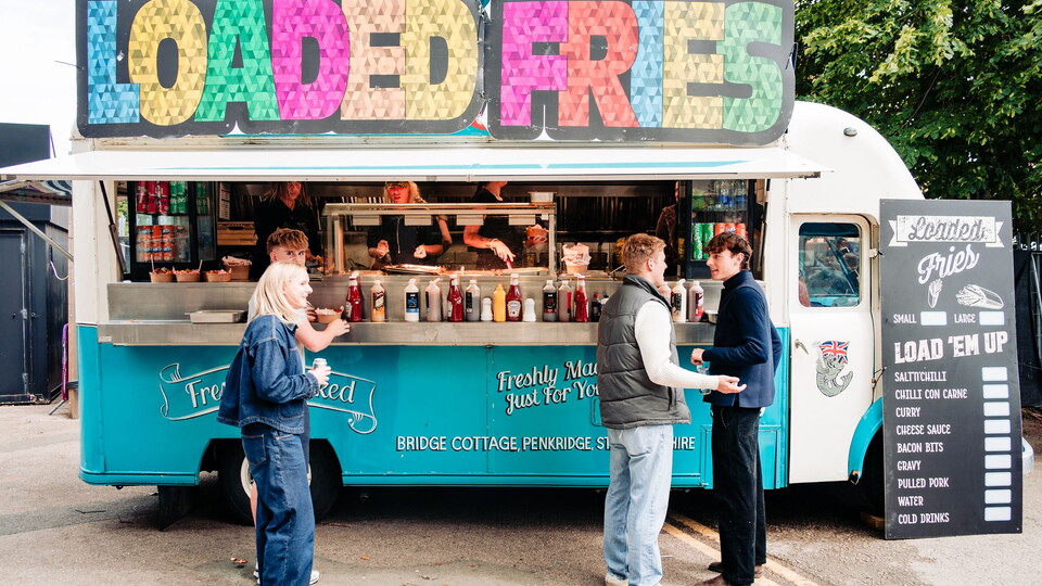 Food truck at Northampton Saints event