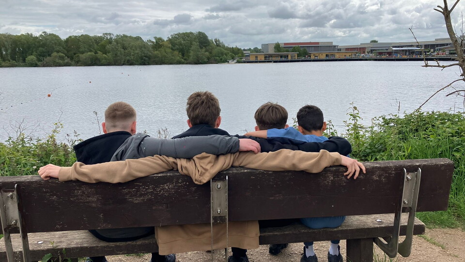 Foundation - kids by lake 