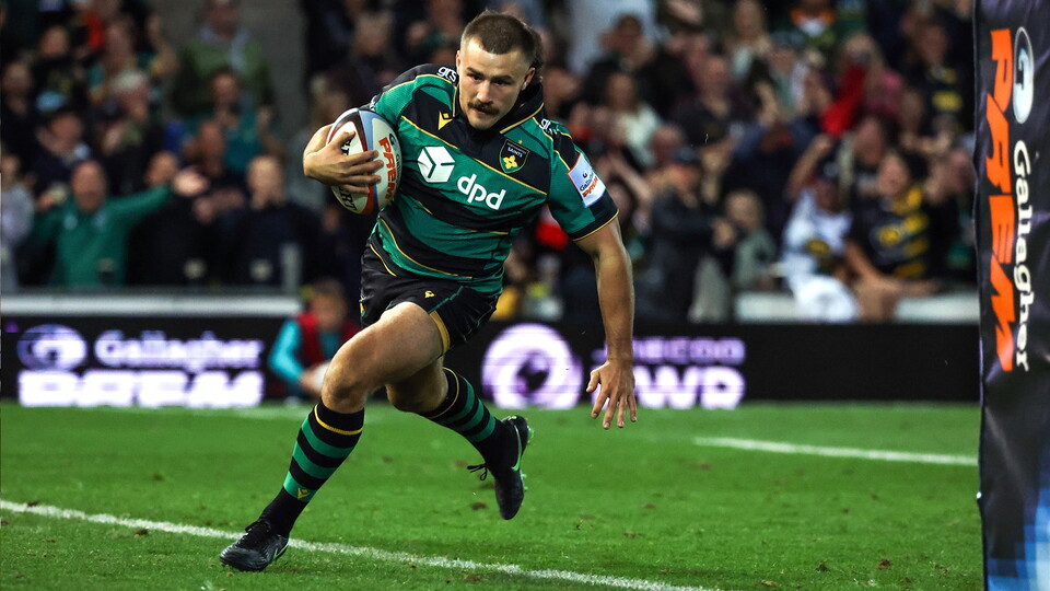 Ollie Sleightholme of Northampton Saints